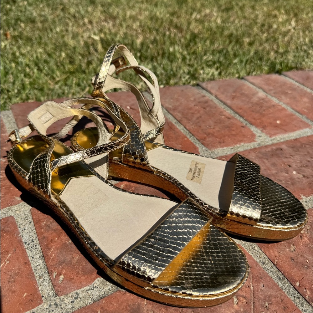 Michael Kors Metallic Gold Sandals